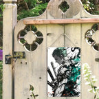 Warrior Anime Tin Sign - Katana Fighter Metal Poster Wall Art Decor Plaque