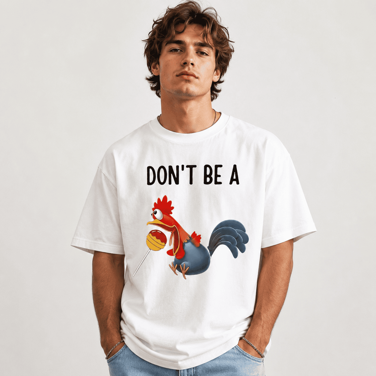 Don’t Be A Funny Chicken Shirt Cool Humor Graphic T-Shirt Unisex