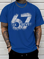 Six Seven 67 Number Graphic T-Shirt Vintage Streetwear Unisex Tee