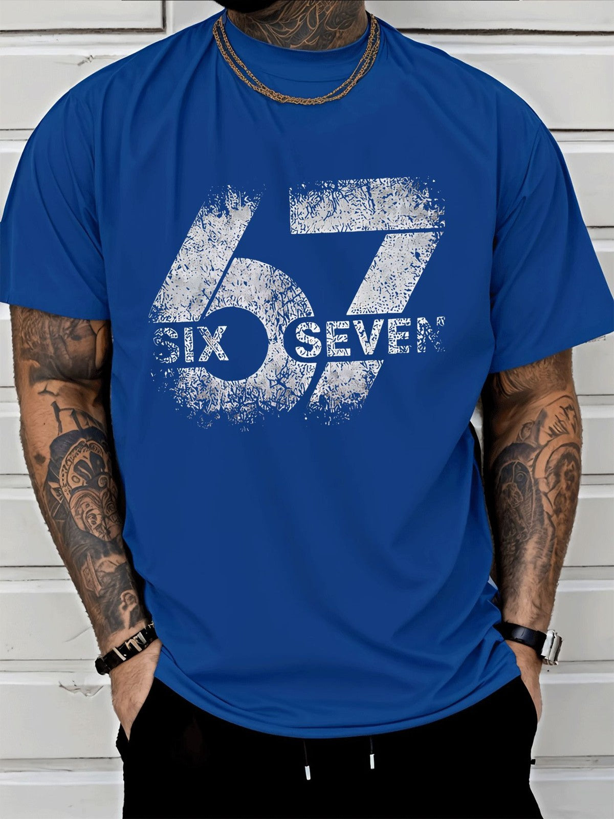 Six Seven 67 Number Graphic T-Shirt Vintage Streetwear Unisex Tee