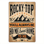 "Rocky Top" Metal Sign - Mountain Home Tin Wall Art Decor Plaque