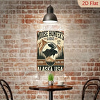 Moose Hunter's Lodge Metal Sign - Alaska Tin Wall Art Decor Plaque