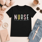 Nurse Care Inspire Heal Graphic Tee - Cute Pastel Nursing Gift T-Shirt