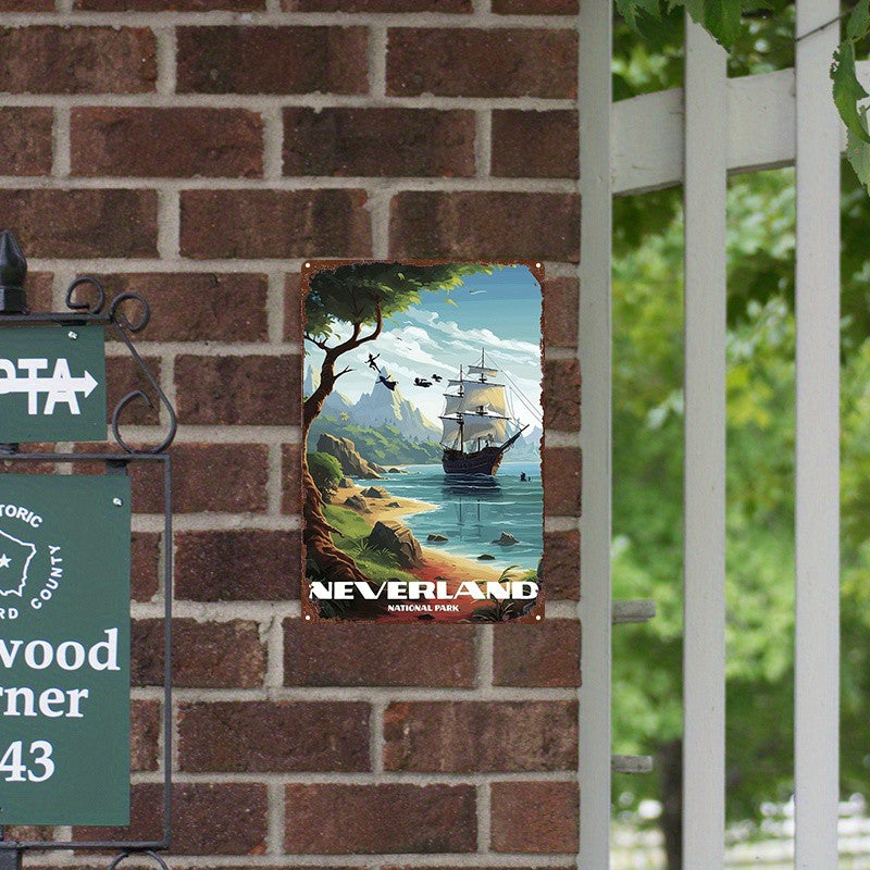 Neverland National Park Metal Sign - Vintage Travel Poster Wall Decor