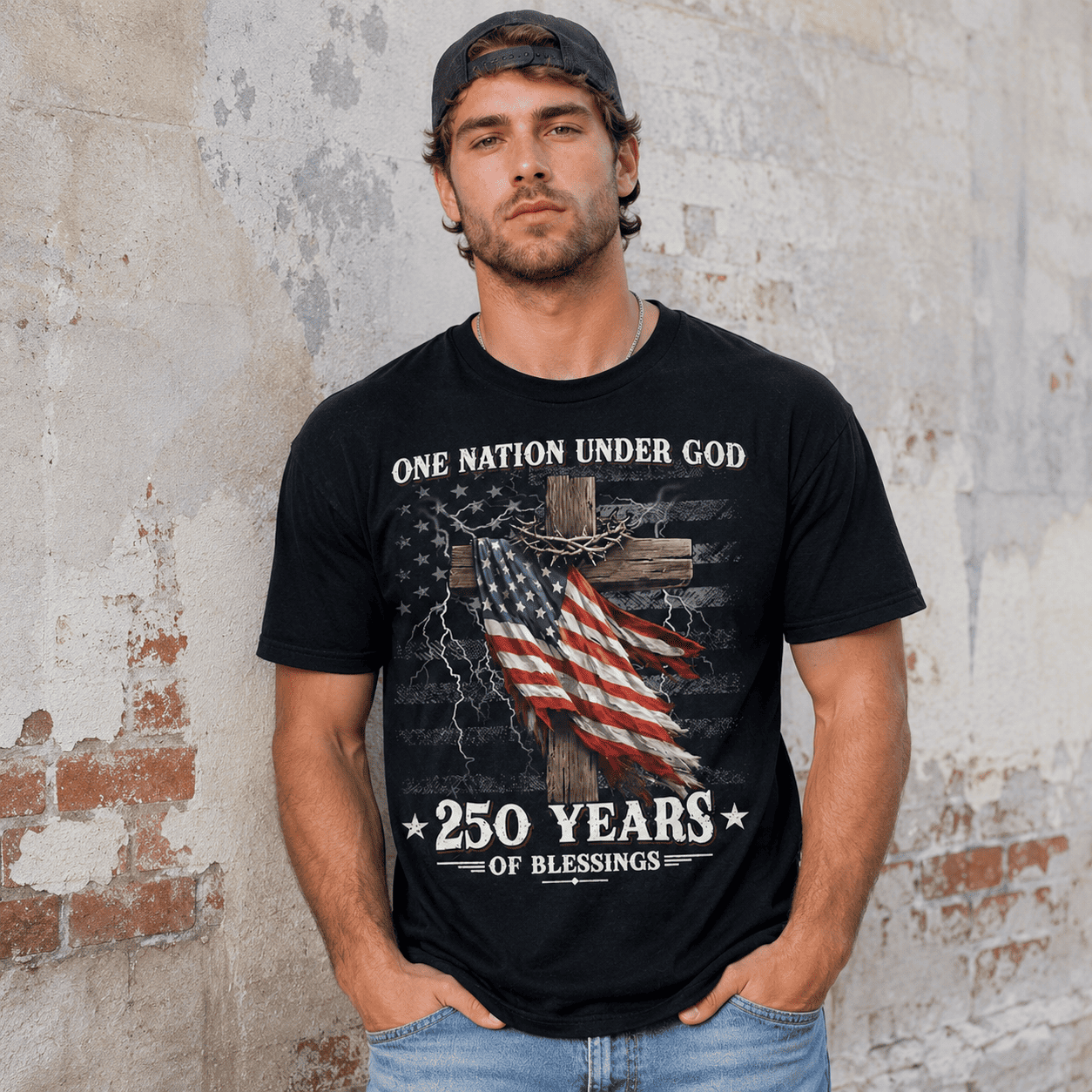 USA 250th Anniversary Patriotic America 1776-2026 Freedom Men's T-Shirt