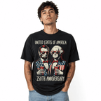 USA 250th Anniversary Lincoln Washington T-Shirt Patriotic 1776-2026 Tee