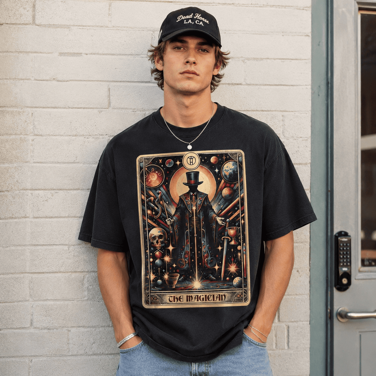 The Magician Tarot Card Graphic T-Shirt Major Arcana Mystic Tee