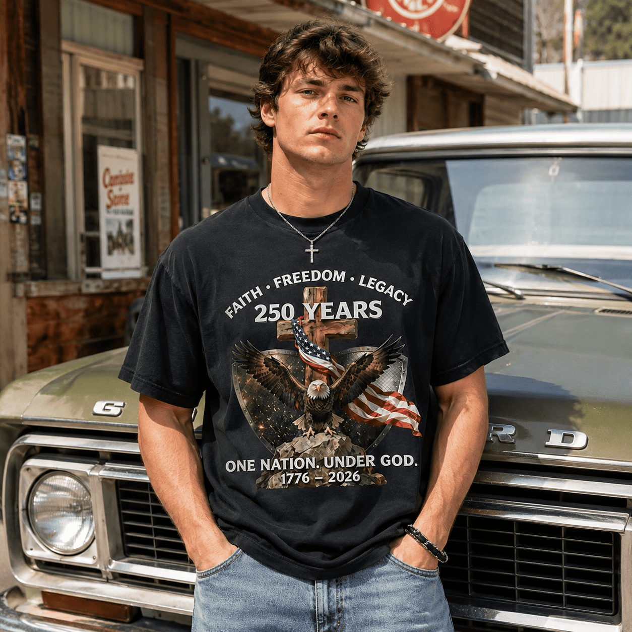 USA 250th Anniversary T Shirt 1776 2026 Eagle Patriotic July 4th Graphic Tee