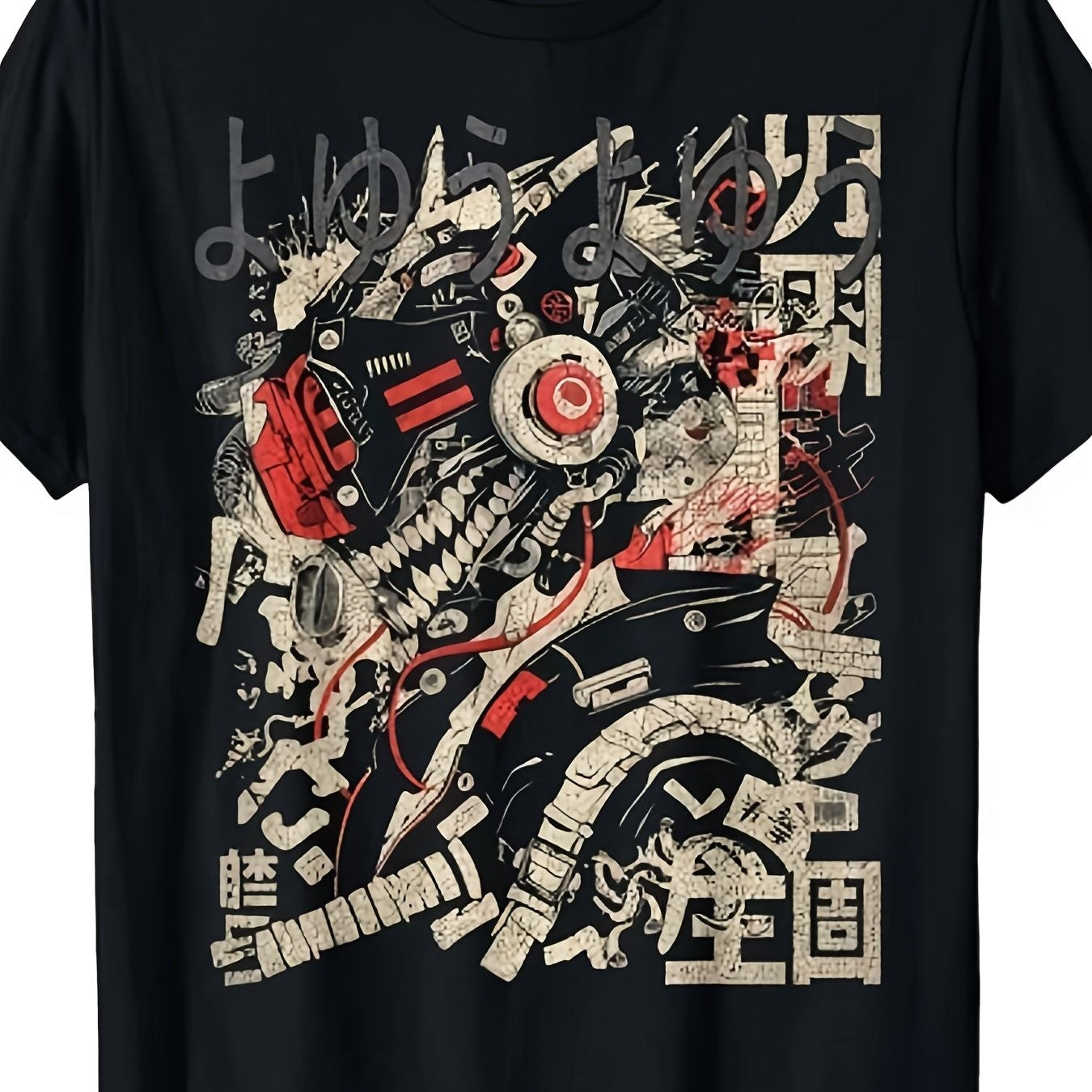 Japanese Cyberpunk Techwear T Shirt Manga Style Gear Graphic Streetwear Tee