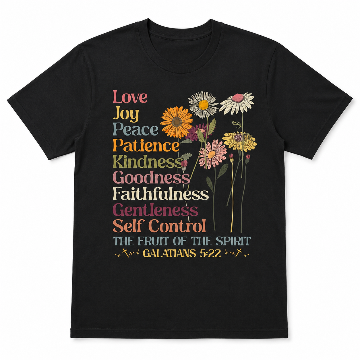 Fruit of the Spirit T Shirt Galatians 5:22-23 Christian Faith Graphic Tee