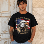 250 Years 1776-2026 Eagle Liberty Bell Patriotic Anniversary Men's T-Shirt