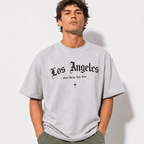 Los Angeles Gothic Letter T-Shirt Old English Streetwear Casual Tee