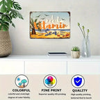 Coastal Tin Sign - "Vitamin Sea" Beach Vibe Metal Poster for Wall Decor