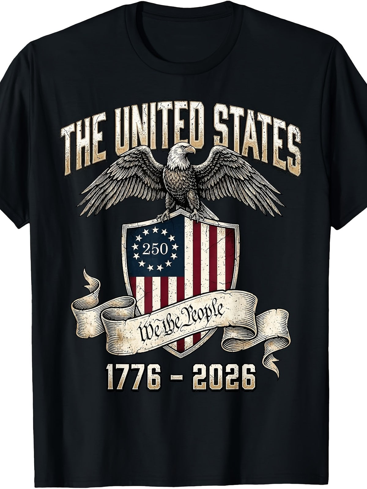 We The People 1776 2026 T Shirt USA 250th Anniversary Patriotic Graphic Tee