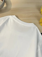 Women Creative Floral Graphic T-Shirt Elegant Flower Casual Crew Neck Tee Top