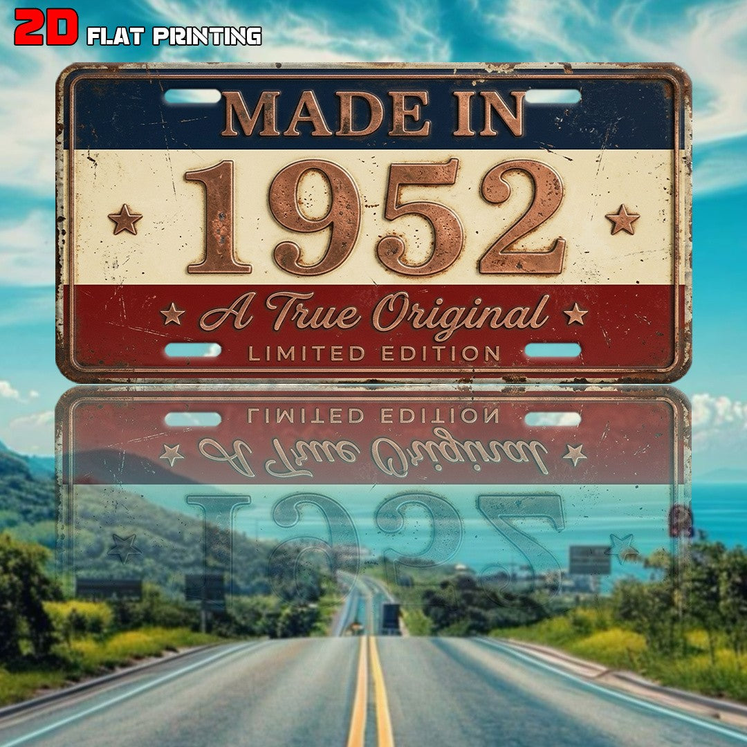 1952 Retro Metal License Plate Sign Rustic Farmhouse Patio Wall Decor 6x12
