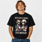 USA 250th Anniversary Lincoln Washington T-Shirt Patriotic 1776-2026 Tee
