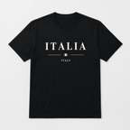 Italia Italy Flag Graphic Tee - Minimalist T-Shirt