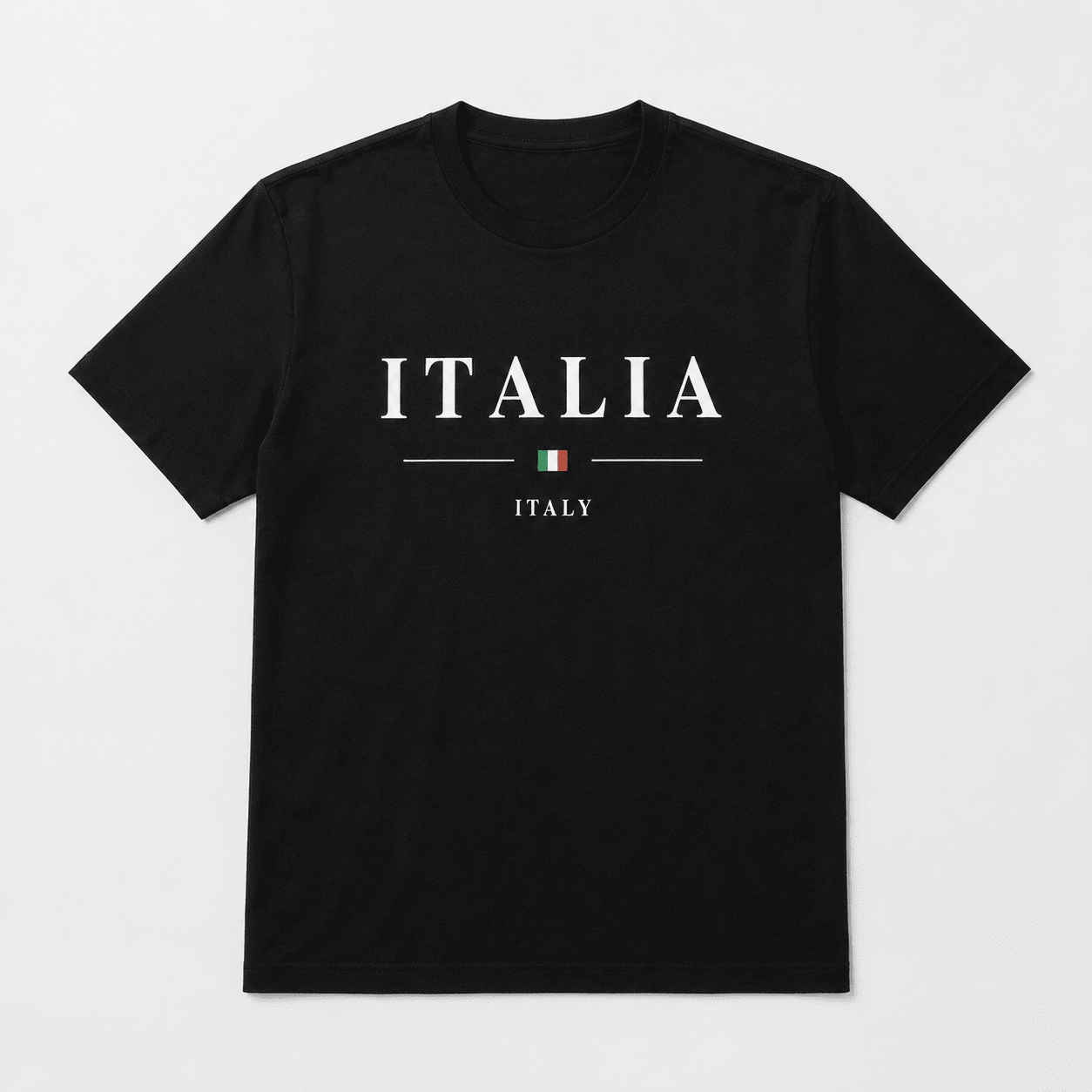 Italia Italy Flag Graphic Tee - Minimalist T-Shirt