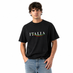 Mens Italia Flag T Shirt Italian Colors Graphic Soccer Fan Casual Tee Top