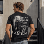 Amen Christian Knight T Shirt Religious Faith Armor of God Tee