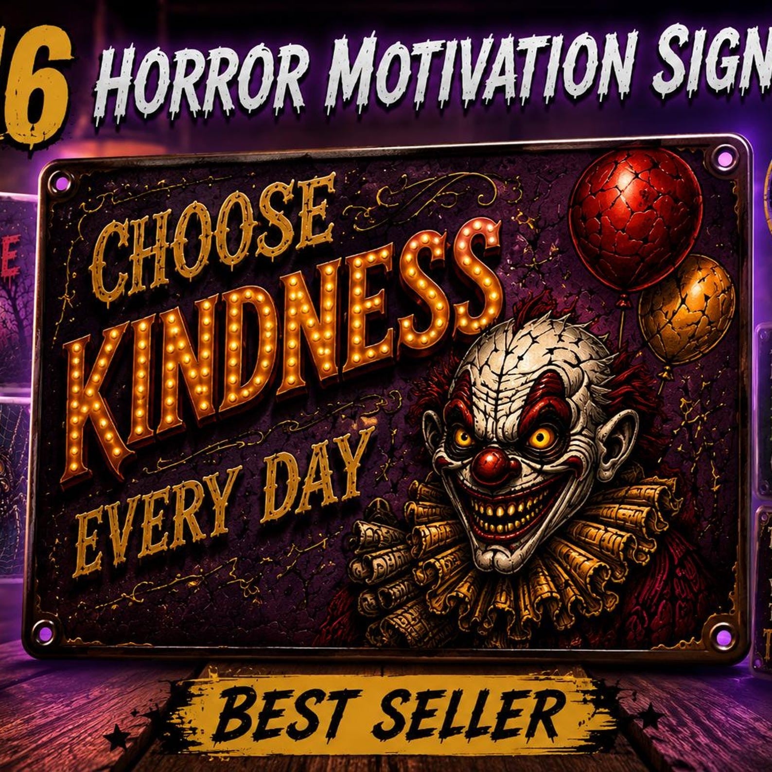 Gothic Metal Sign Horror Quote Wall Decor Witchcore Room Spooky Art Plaque