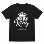 Jesus Is My King Christian Crown Graphic Men’s T-Shirt Faith Religious Tee