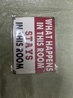What Happens In This Room Metal Sign Funny Retro Rules Office Wall Decor