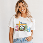 Women‘s True Story Christian Easter Graphic T-Shirt Faith Casual Tee