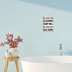 Funny Cleaning Fairy Metal Sign - Sarcastic Laundry Room Kitchen Tin Decor