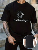 Funny I'm Thinking Loading Graphic T-Shirt Novelty Humor Unisex Tee