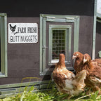 Funny Farm Fresh Butt Nuggets Metal Sign Retro Chicken Egg Farmhouse Wall Decor