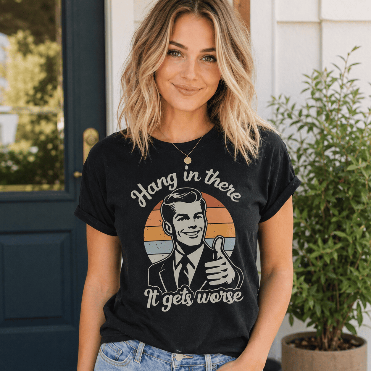 Women Graphic T-Shirt Thumbs Up Hand Print Casual Crew Neck Short Sleeve Tee Top