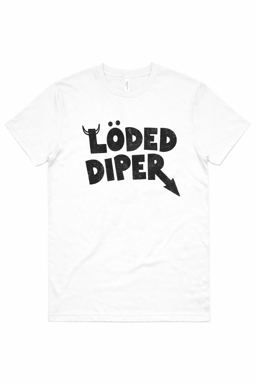 Loded Diper Funny Rock Style Graphic T-Shirt Parody Humor Unisex Tee
