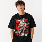 Cyberpunk Bunny Girl Anime Graphic T-Shirt Harajuku Techwear Streetwear Tee