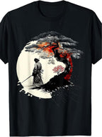 Vintage Japanese Samurai Aikido Bonsai Warrior Graphic T Shirt Retro Tee