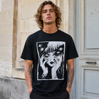 Horror Anime T Shirt Creepy Manga Japanese Harajuku Graphic Casual Tee
