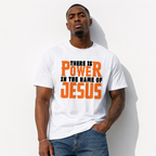 Jesus Name Power T Shirt Christian Faith Religious Graphic Casual Tee Gift