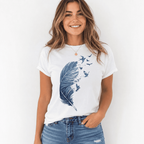 Feather to Birds T-Shirt | Minimalist Nature Aesthetic Graphic Tee