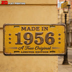 1956 Retro Metal License Plate Sign Rustic Farmhouse Patio Wall Decor 6x12
