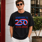USA 250th Birthday T Shirt 1776 2026 Patriotic Independence July 4th Tee