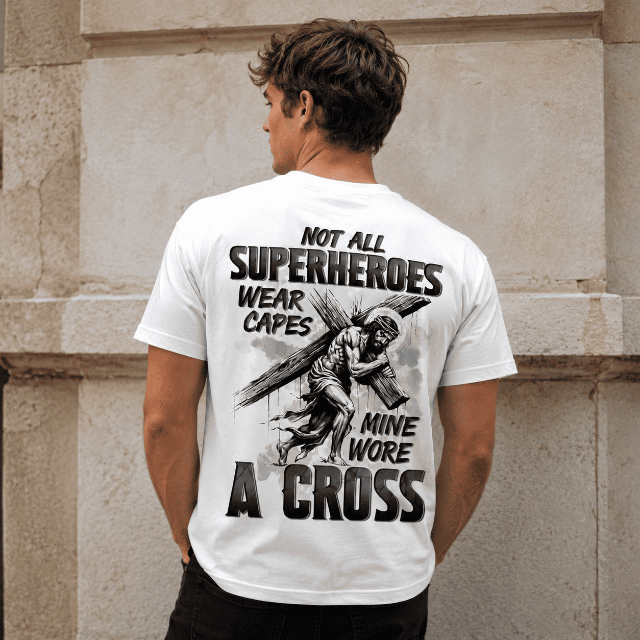 God’s Choice Christian Faith Graphic Men’s T-Shirt Y2K Streetwear Religious Tee