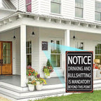 Retro Lounge Metal Tin Sign Humorous Drinking Mandatory Man Cave Garage Wall Art
