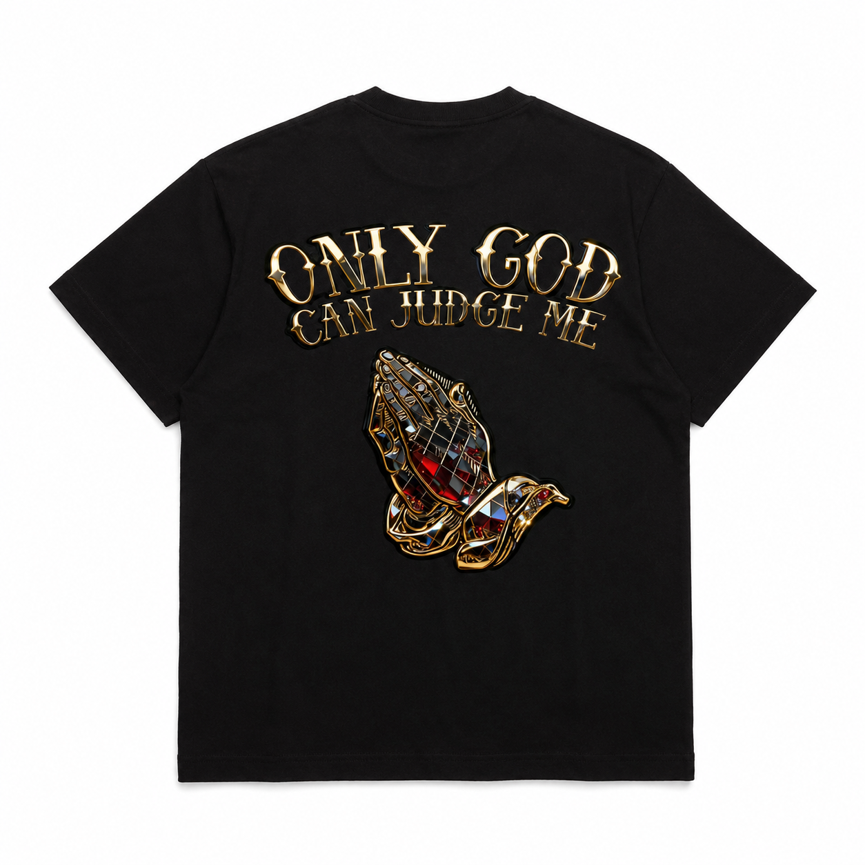 Only God Can Judge Me T-Shirt Men Graphic Tee Christian Faith Streetwear