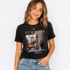 Women Brooklyn Bridge New York City Graphic T-Shirt NYC Travel Casual Tee Top