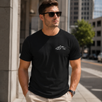 Minimalist Mountain Peaks Graphic Tee - Simple Outdoor Adventure T-Shirt