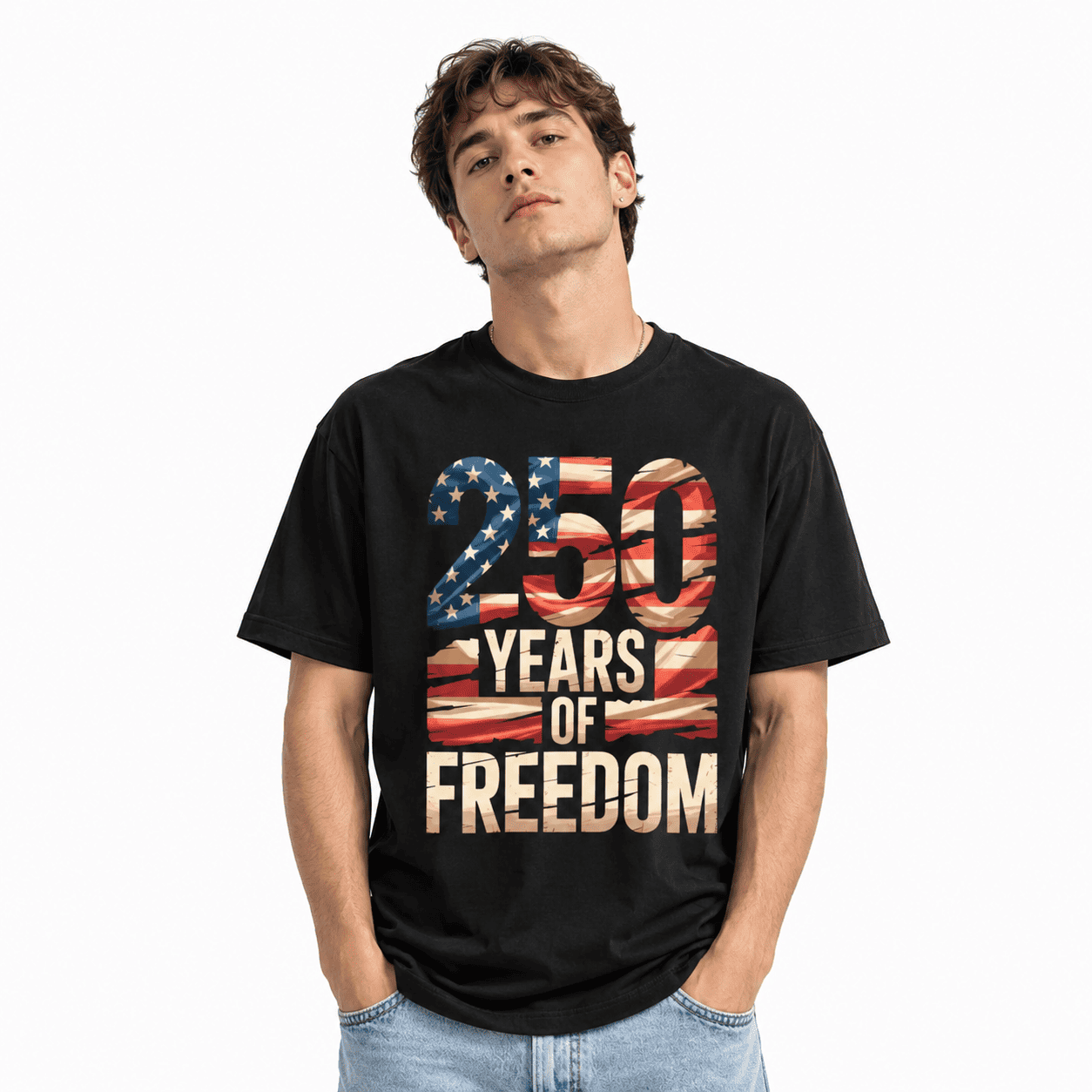Patriotic Eagle T-Shirt 250 Years of Freedom USA 1776-2026 Anniversary