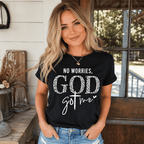 Women God Got Me Faith Graphic T-Shirt Casual Crew Neck Summer Tee Top