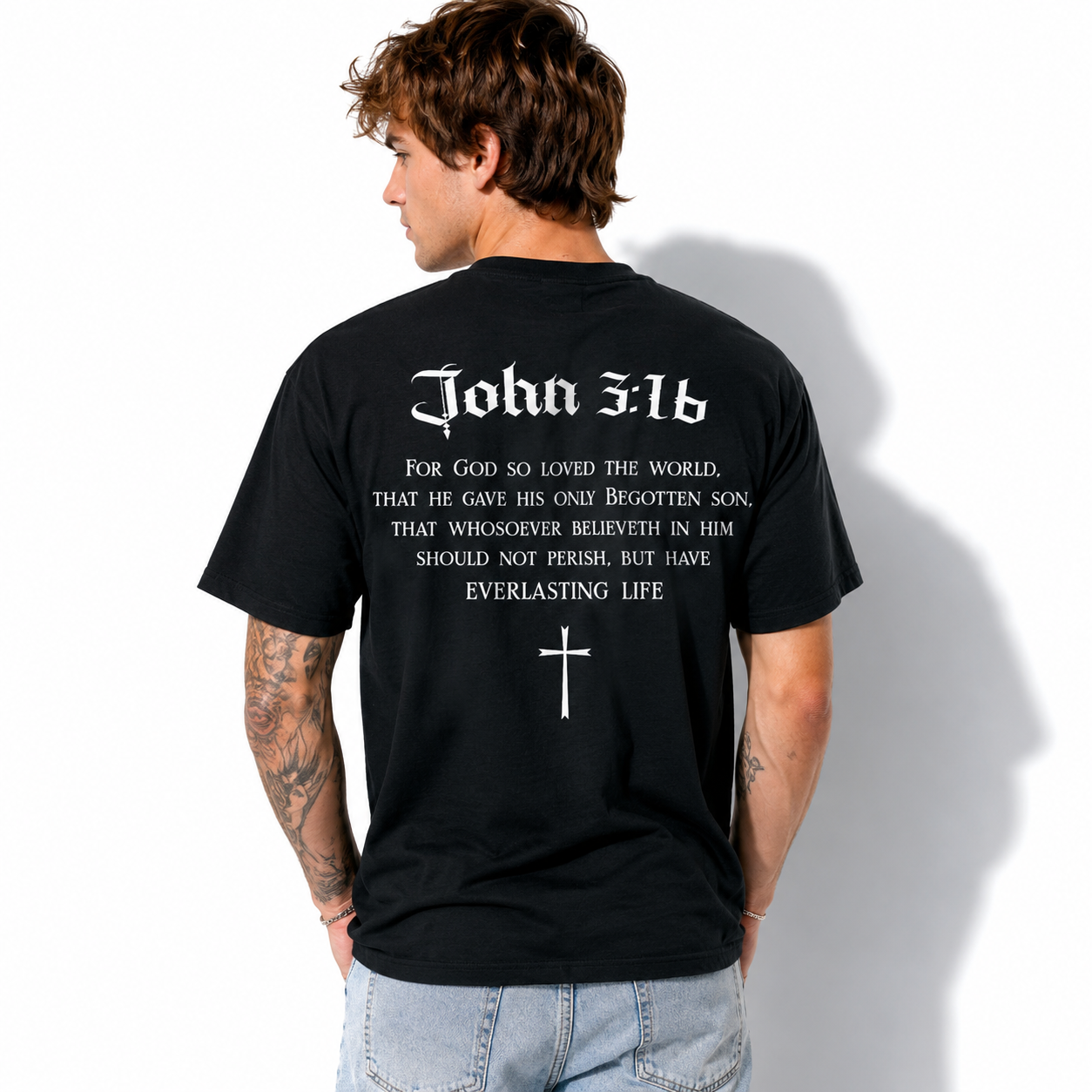 Christian Bible Verse Graphic T-Shirt Faith Religious Casual Tee
