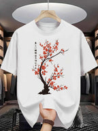 Japanese Cherry Blossom (Sakura) Bonsai Tree Graphic Tee T-Shirt